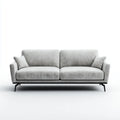 sofa 2-osobowa szara 180 x 85 x 82 cm poliestrowa tapicerka aksamitna prostokątna