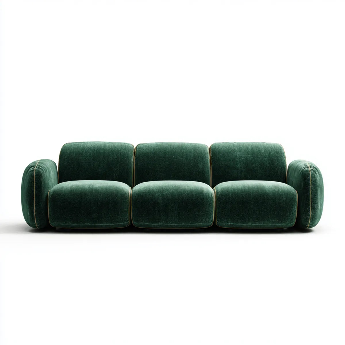 Sofa, 3-kanapa fotelik Ciemny zielony z aksamitu poliestrowego zaledwie 220 x 90 x 75 cm