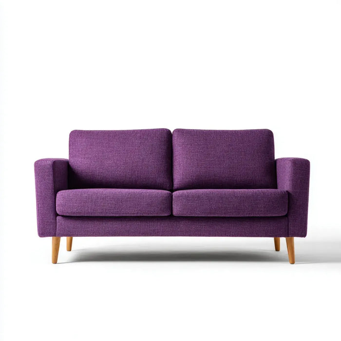 sofa 2-osobowa fioletowa 140 x 78 x 85 cm poliestrowy prostokątna