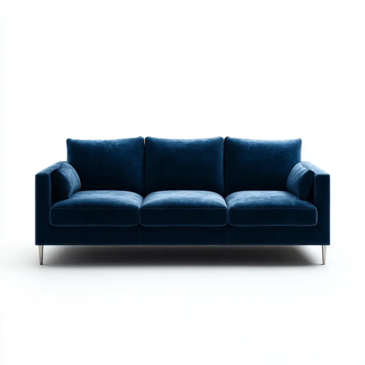 sofa 3-osobowa Ciemnoniebieski 210 x 90 x 85 cm Aksamitny poliester prostokątna