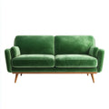 Sofa, 2-fotelik aksamitna sofa zielona 152 x 83 x 86 cm poliester aksamit
