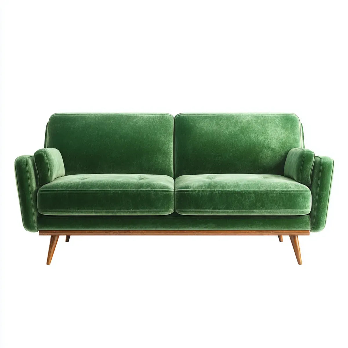 Sofa, 2-fotelik aksamitna sofa zielona 152 x 83 x 86 cm poliester aksamit
