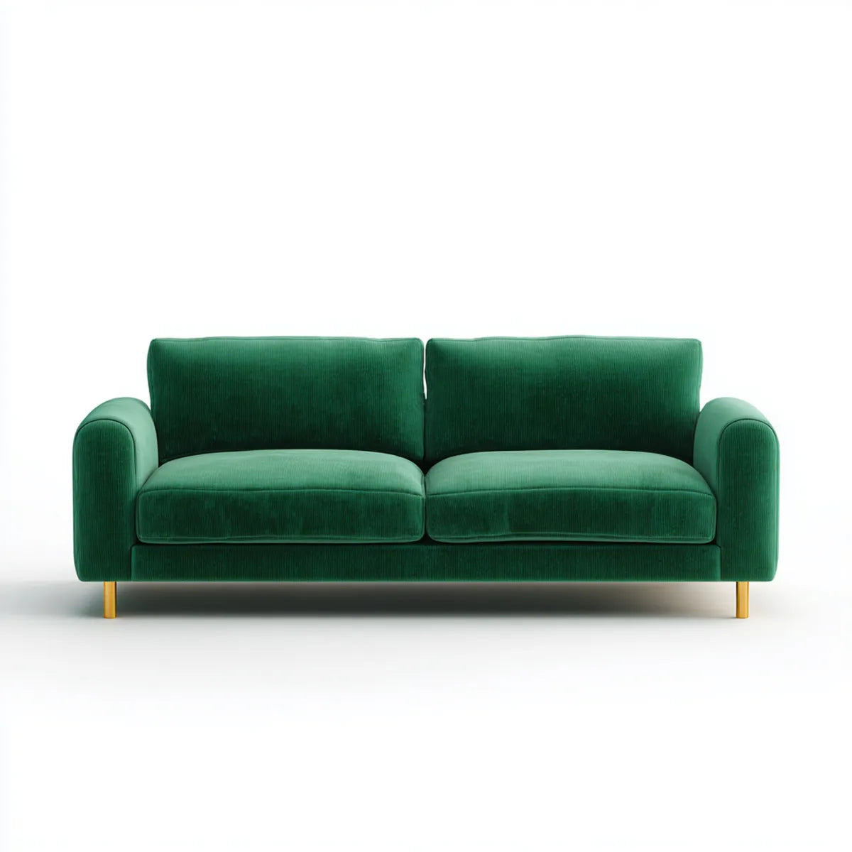 Sofa, 2-osobowa kanapa zielony 170 x 85 x 82 cm poliestrowy sznurek pokrywy prosty kształt